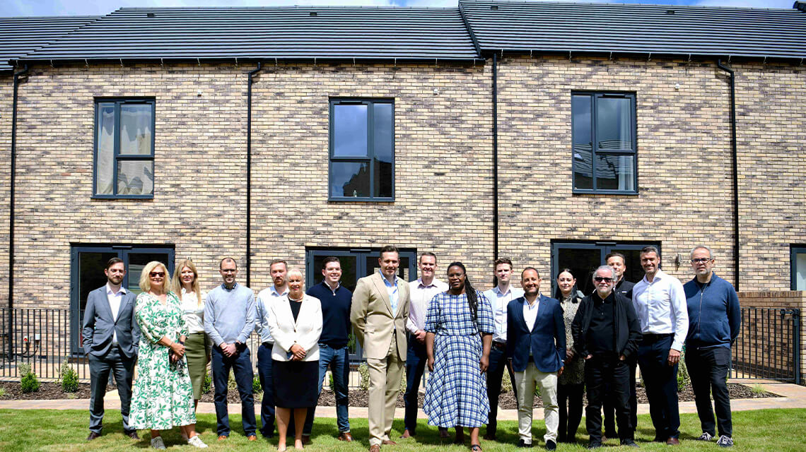 Representatives from Wavensmere and The Galliard Apsley Partnership at Belgrave Village, Birmingham. Representatives from Wavensmere and The Galliard Apsley Partnership at Belgrave Village, Birmingham.