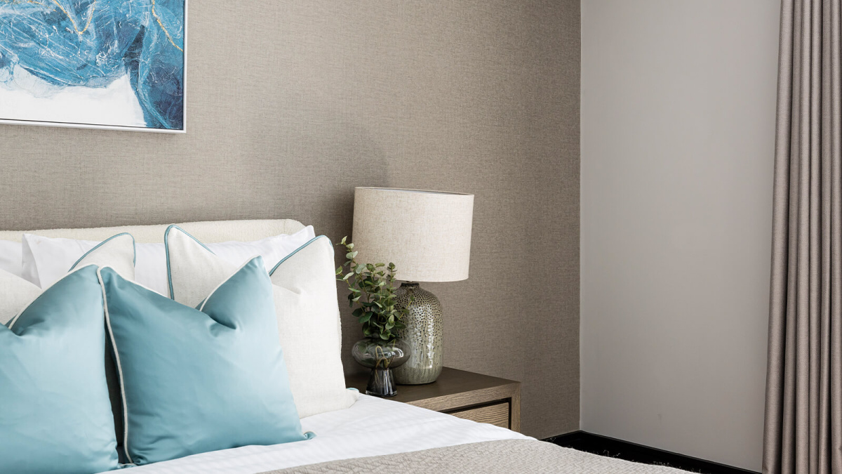 Bedroom at Plot A Arena Quayside ©Galliard Homes.