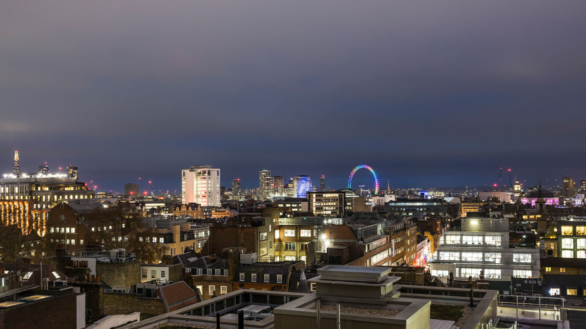 Actual view from this penthouse apartment, ©Galliard Homes.