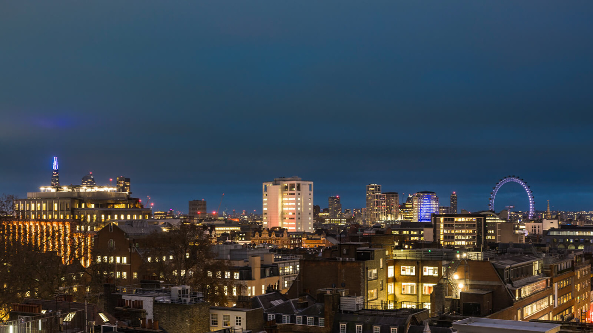 Actual view from this penthouse apartment, ©Galliard Homes.