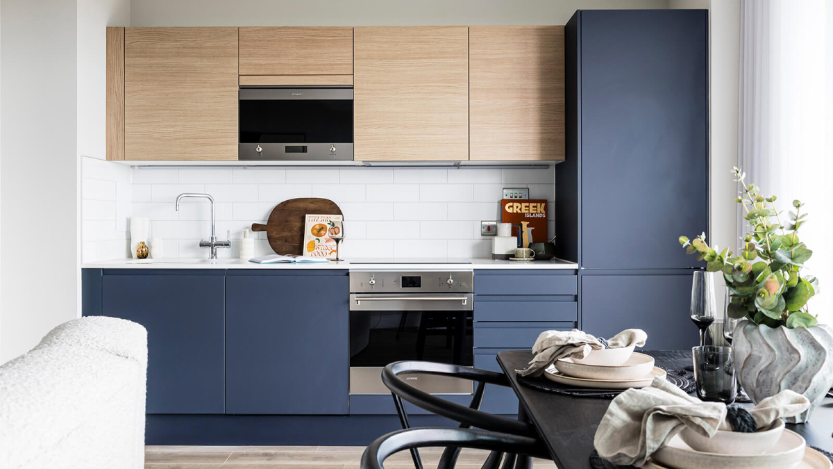 Kitchen area at Neptune Wharf ©Galliard Homes.