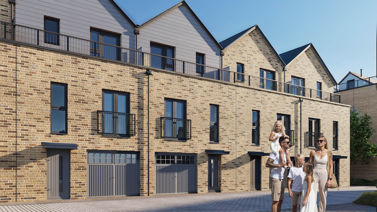 Plots 16, 17, 18 & 19 at Merchants Yard exterior ©Galliard Homes.