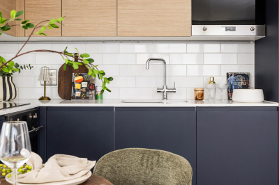 Kitchen area at Neptune Wharf ©Galliard Homes. Kitchen area at Neptune Wharf ©Galliard Homes.