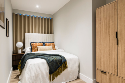 Bedroom at Neptune Wharf ©Galliard Homes.