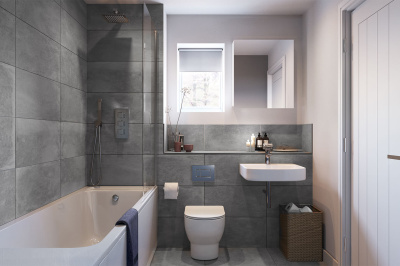 Bathroom at Merchants Yard ©Galliard Homes.