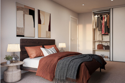 Bedroom at Merchants Yard ©Galliard Homes.